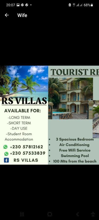 Rs Villas - Three Bedrooms Share Apartment With Private Room And Free Wifi And 100Mts To The Beach And Ac And 100Mts To Bus Stop And Pool Flic-en-Flacq Esterno foto